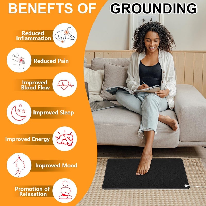 FEUNLEM Copper Grounding Rod Kit - 40ft Heavy Duty Female Ground Cord & Wristband, Portable Earthing System Use with Grounding Mats, Sheet, Blankets, Pillowcases (Grounding Rod Kit (2 Set)) - Image 3
